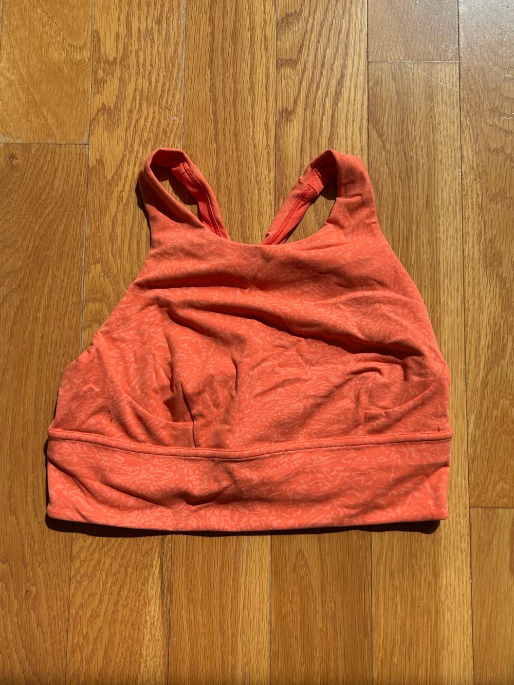 lululemon Coral Orange Racerback Sports Bra